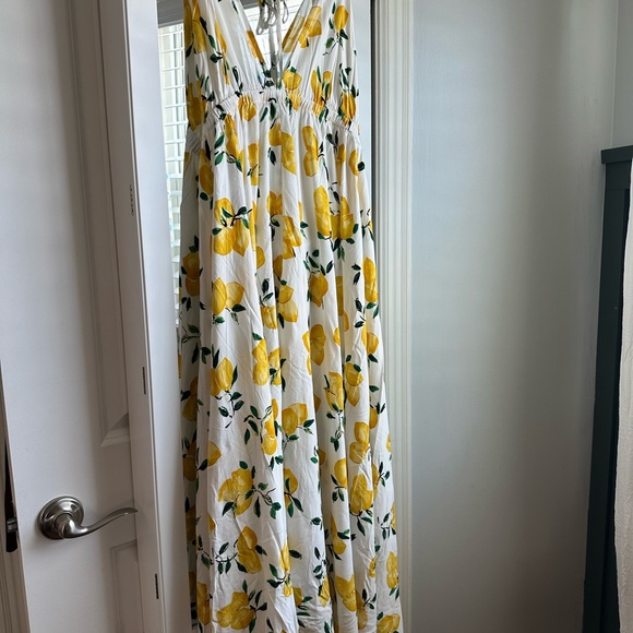 Kate Spade Lemon Halter Swim Cover Up Maxi Dress - Picture 6 of 9